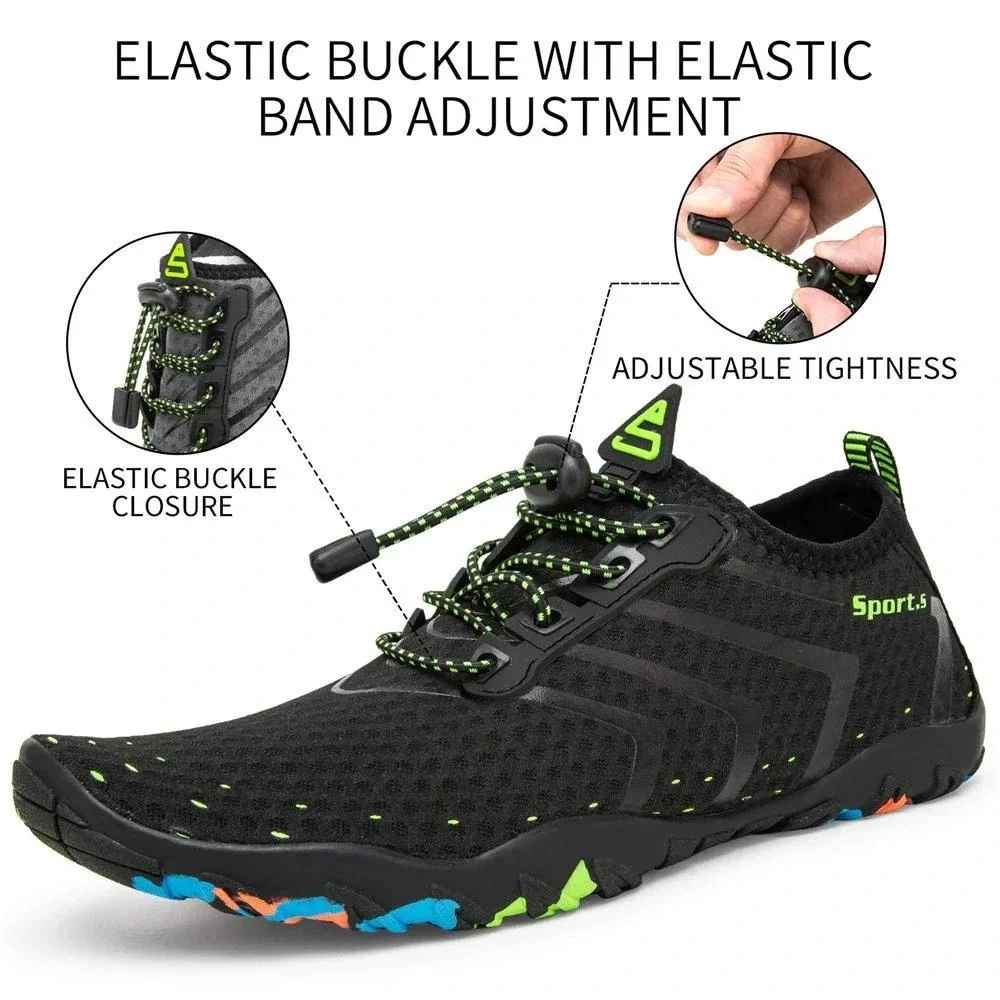 Water Shoes US Womens 11.5 / Men's 10 Black Quick Dry Barefoot for Swim Diving